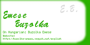 emese buzolka business card